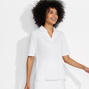 Lands' End Performance Polo, V Neck. Size XS. White. New in Package